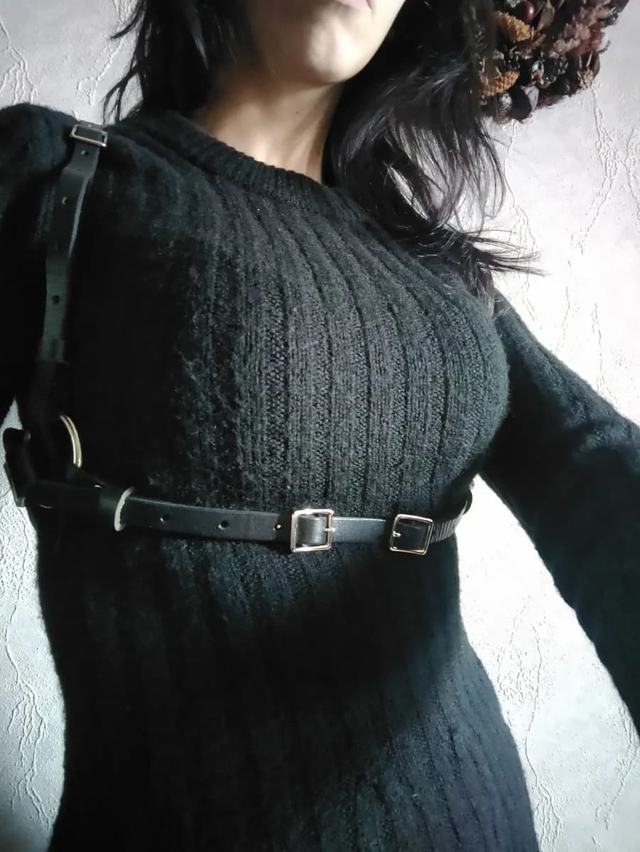 High waist leather harness